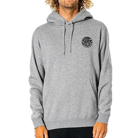 Moletom Rip Curl Canguru Brazil Wetsuit Icon WT25 Grey Marle