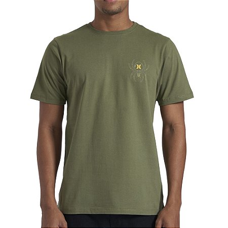Camiseta Hurley Spider WT25 Masculina Militar