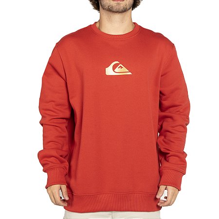 Moletom Quiksilver Careca Metal Comp WT25 Masculina Vermelho