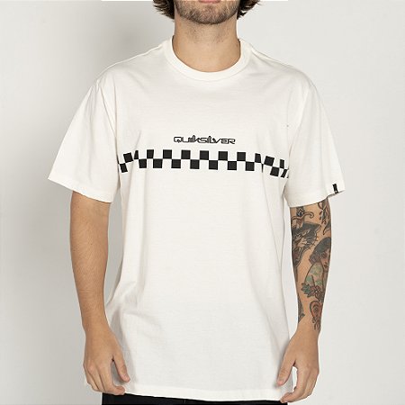 Camiseta Quiksilver Checker WT25 Masculina Show White