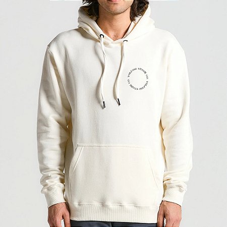 Moletom Volcom Canguru Stone Around WT25 Off White