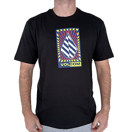 Camiseta Volcom Warble WT25 Masculina Preto