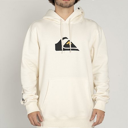 Moletom Quiksilver Canguru Comp Logo W25 Masculino Off White