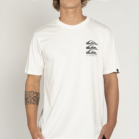 Camiseta Quiksilver Vertical Logo Plus Size WT25 Snow White