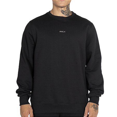 Moletom RVCA Careca Campus Blend 270G WT25 Masculino Preto