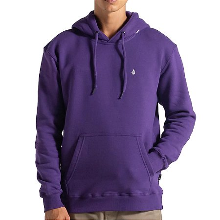 Moletom Volcom Canguru Single Stone WT25 Masculino Roxo