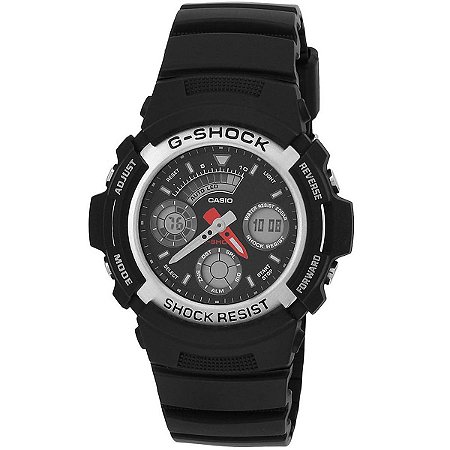 Relógio G-Shock AW-590-1ADR Preto/Prata