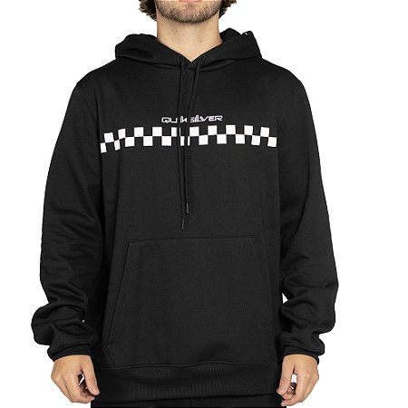 Moletom Quiksilver Canguru Checker WT25 Masculino Preto