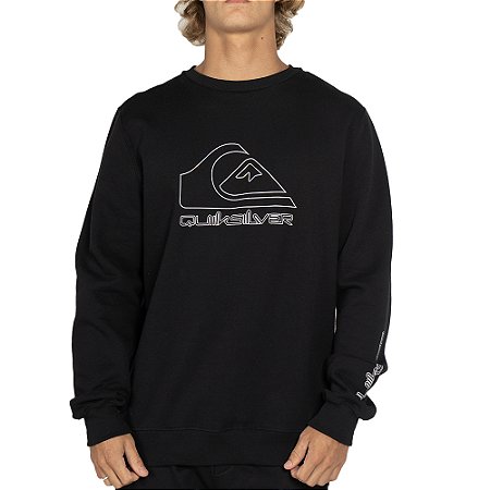 Moletom Quiksilver Careca New Tour WT25 Masculino Preto