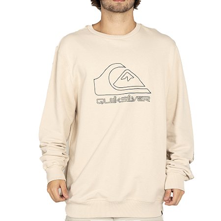 Moletom Quiksilver Careca New Tour WT25 Masculino Areia