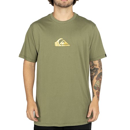Camiseta Quiksilver Metal Comp WT25 Masculina Verde Escuro