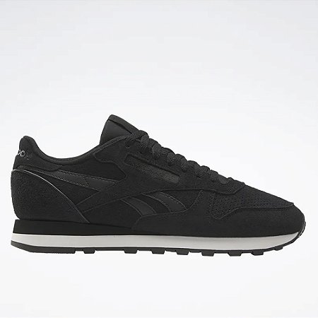 Tênis Reebok Classic Leather Masculino Black/Black/White