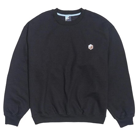 Moletom OUS Careca Crewneck Minimal Masculino Preto