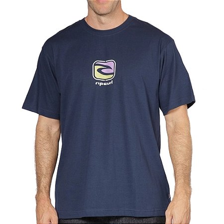 Camiseta Rip Curl Archive Mixed Logo W25 Masculina Dark Navy
