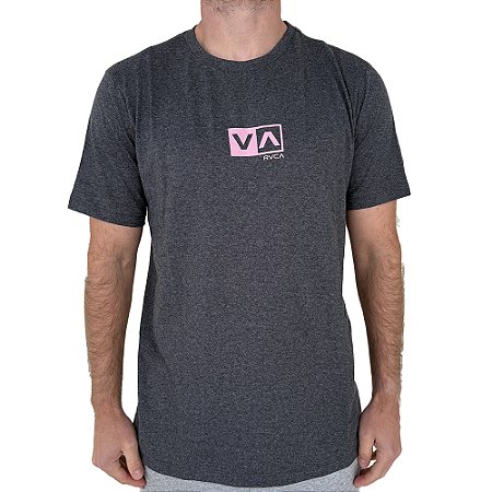 Camiseta RVCA Mini Balance Box WT25 Masculina Cinza Escuro