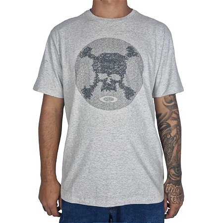 Camiseta Oakley TRN Graphic Skull WT25 Masculina Stone Grey