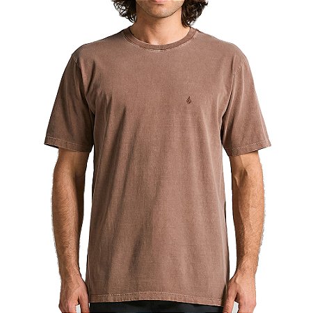 Camiseta Volcom Solid Stone WT25 Masculina Marrom