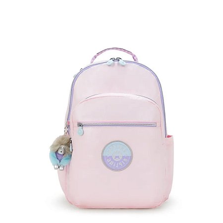 Mochila Kipling Seoul Sea Pink Met C