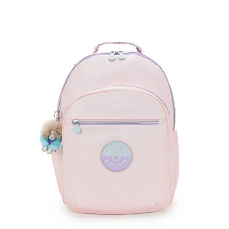 Mochila Kipling Seoul XL Sea Pink Met C