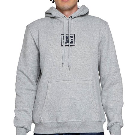 Moletom DC Shoes Canguru Heritage 305G WT24 Cinza Mescla