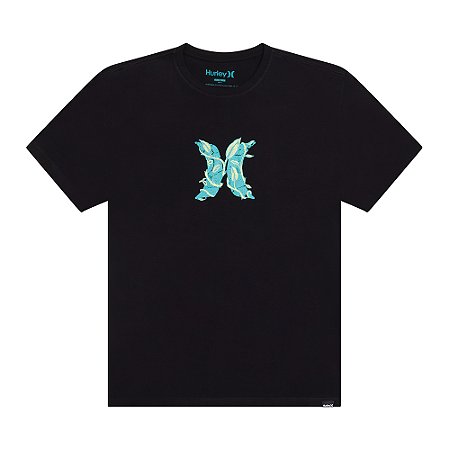 Camiseta Hurley Icon Garden Oversize SM26 Masculina Preto