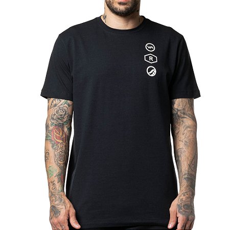 Camiseta RVCA Ruotolo Stack WT24 Masculina Preto