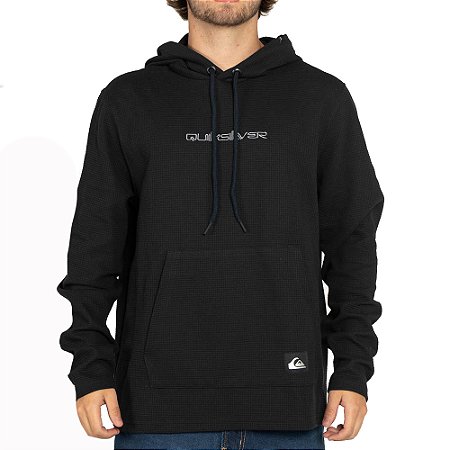 Moletom Quiksilver Canguru Blackout WT25 Masculino Preto
