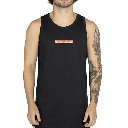 Regata Quiksilver Clicker Logo DNA WT25 Masculina Preto