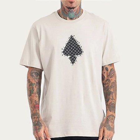 Camiseta MCD Espada Alambrado SM26 Masculina Bege Poeira