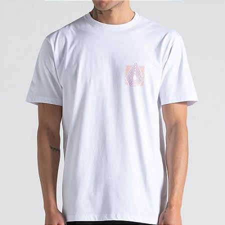 Camiseta Volcom Plated SM26 Masculina Branco