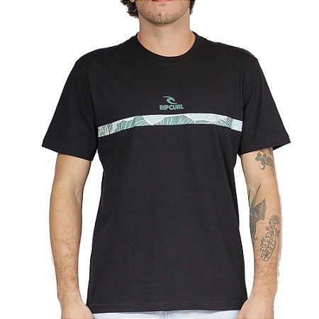 Camiseta Rip Curl Floral Sunset SM26 Masculina Preto