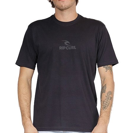 Camiseta Rip Curl Icon SM26 Masculina Washed Black