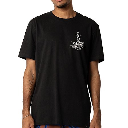 Camiseta Lost Spider Web SM26 Masculina Preto