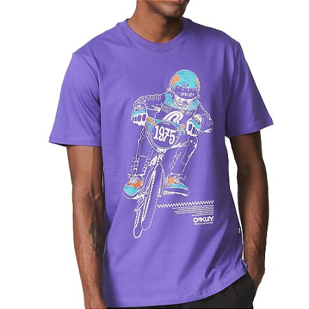 Camiseta Oakley BMX SM26 Masculina Fluorite Purple