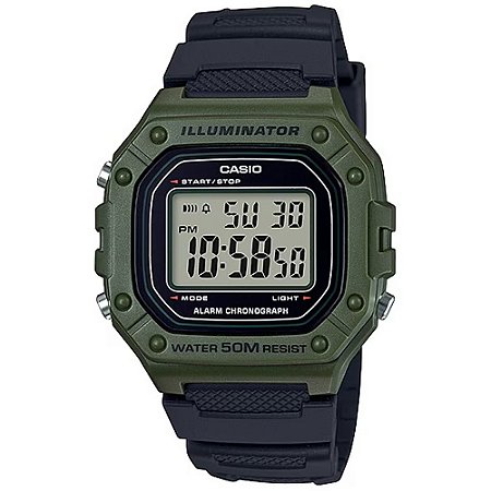 Relógio Casio Standard W-218H-3AVDF-SC Verde Escuro