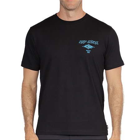 Camiseta Rip Curl Fade Out Icon SM26 Masculina Preto