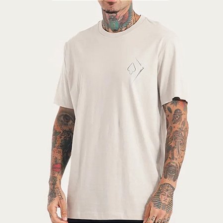 Camiseta MCD Pipa Cromada SM26 Masculina Bege Poeira