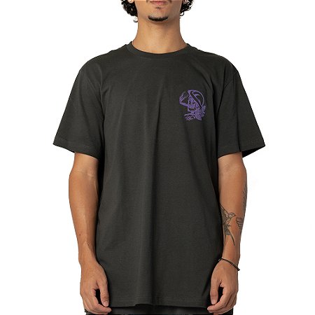Camiseta Lost Skull Oversized SM26 Masculina Chumbo Estanho