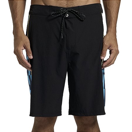 Bermuda Hurley Side Half Letters 19,5" SM26 Masculina Preto