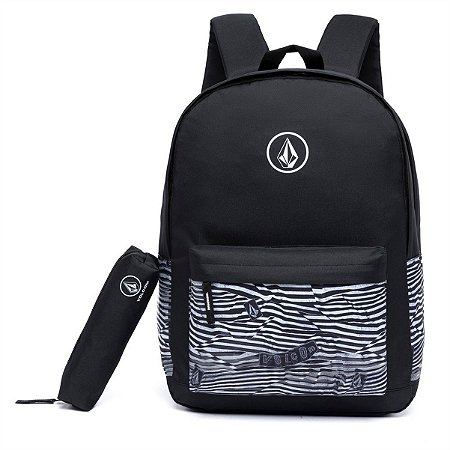 Mochila 18 Litros + Estojo Volcom VC6049 Preto