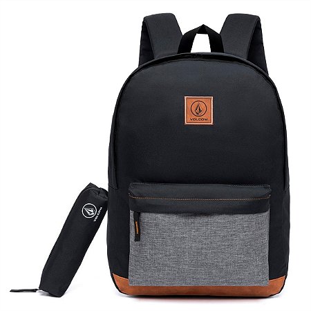 Mochila 18 Litros + Estojo Volcom VC6051 Preto
