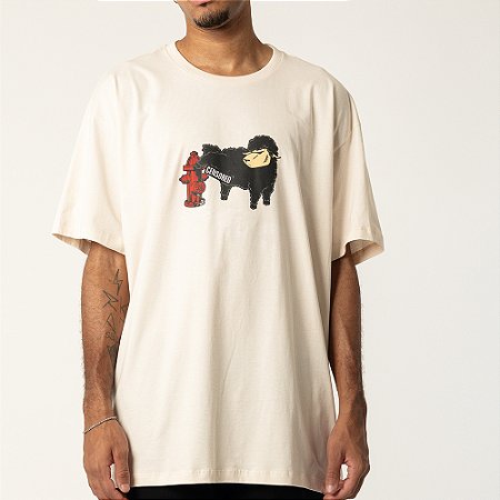 Camiseta Lost Censored Oversized SM26 Masculina Tapioca
