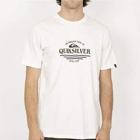 Camiseta Quiksilver Type Line SM26 Masculina Snow White