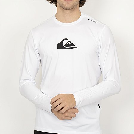Camiseta Quiksilver Surf ML Solid Streak SM26 Branco