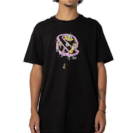 Camiseta Lost Saturn Alien SM26 Masculina Preto