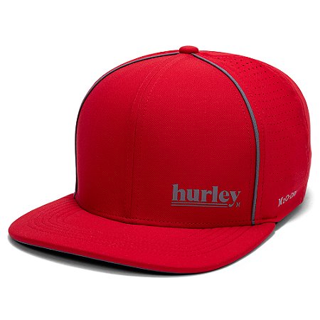 Boné Hurley Aba Curva Puff SM26 Vermelho