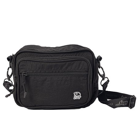 Shoulder Bag Lost Média Com Patch SM26 Preto