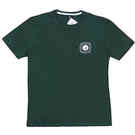 Camiseta Volcom Frequency SM26 Masculina Verde Escuro