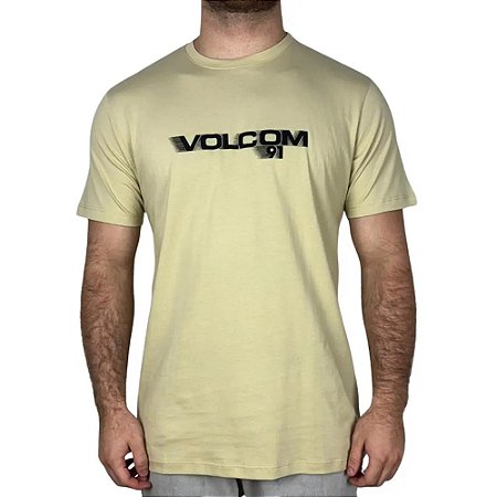 Camiseta Volcom Olympian SM26 Masculina Bege