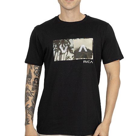Camiseta RVCA Balance Box SM26 Masculina Preto